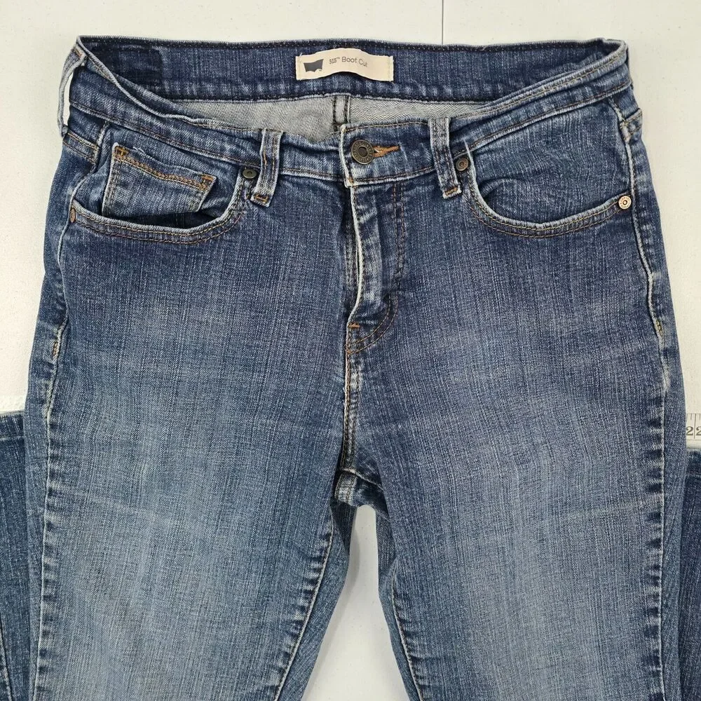 Levi's 515‎ boot cut jeans 8m blue denim womens 4991